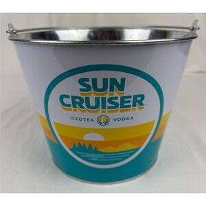 Sun Cruiser Iced Tea Vodka Metal Bucket Drink Cooler Promotional